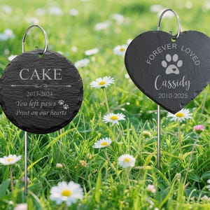 Custom Pet Memorial Garden Stone, Personalized Dog Memorial Garden Stone, Dog/Cat Memorial Gifts, Pet Loss Gifts, Pet Grave Marker