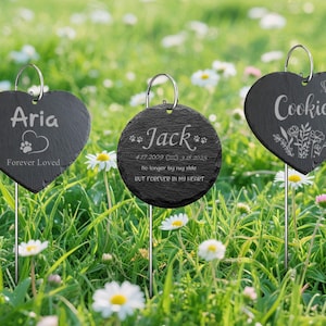 Custom Pet Memorial Garden Stone, Personalized Dog Memorial Garden Stone, Dog/Cat Memorial Gifts, Pet Loss Gifts, Pet Grave Marker