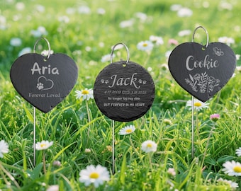 Custom Pet Memorial Garden Stone, Personalized Dog Memorial Garden Stone, Dog/Cat Memorial Gifts, Pet Loss Gifts, Pet Grave Marker