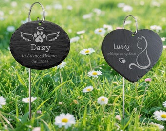 Personalized Pet Memorial Stone for home & garden, Dog/Cat Loss Gifts, In memory of gift, Pet Memorial Stone, Pet Grave Marker