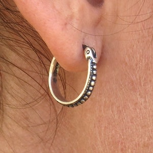 Handmade hoop earrings, Sterling silver 925 small hoop earrings