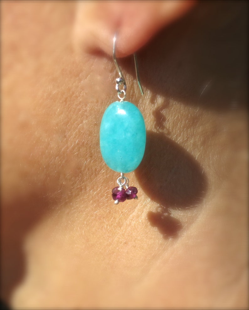 Garnet Earring Handmade Earrings Bohemian Jewelry Best Friend Gift Jewelry Gift Classic Jewelry Gifts For Mom Turquoise Gemstone