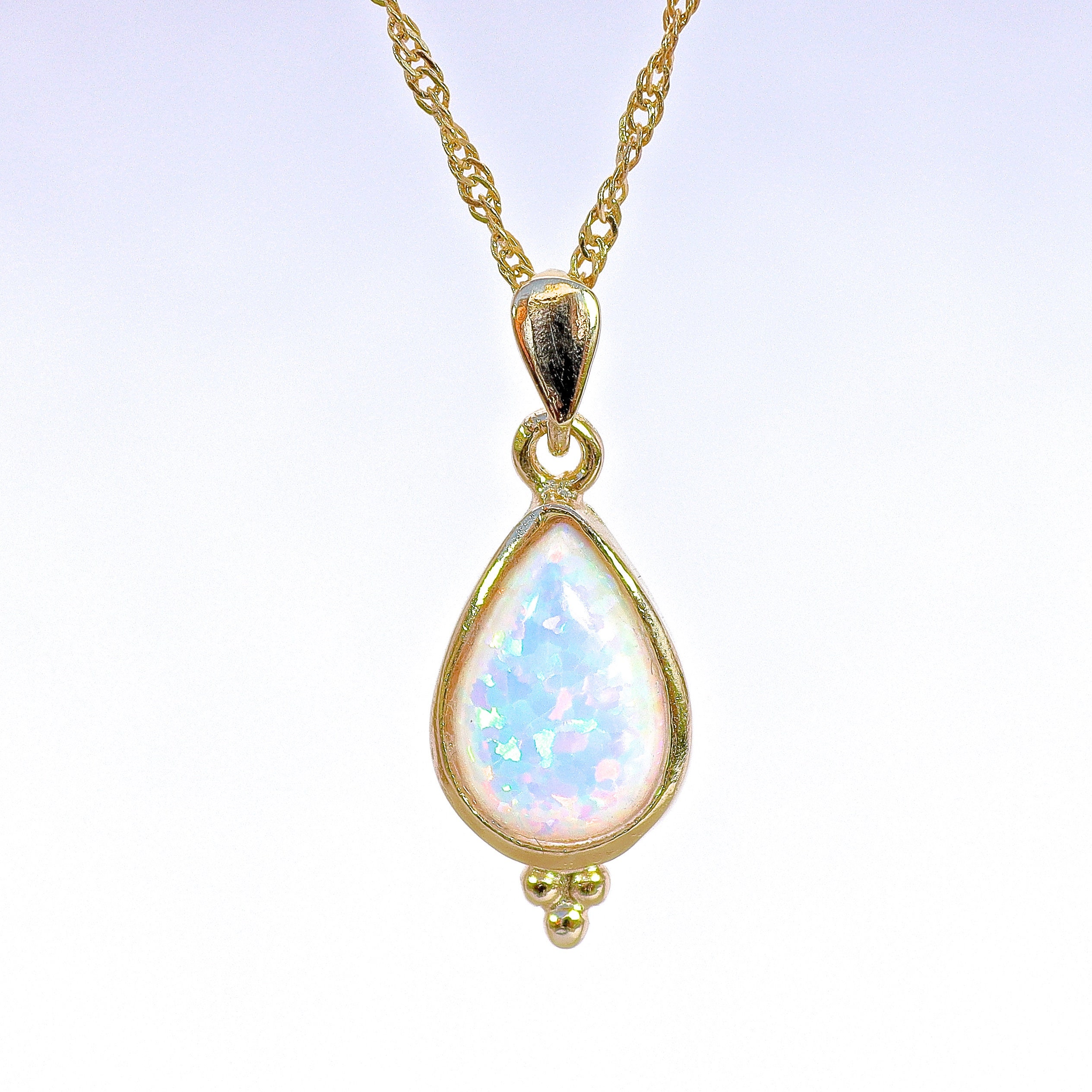 Opal Drop Necklace Gold Opal Necklace Elegant Drop Gold - Etsy UK