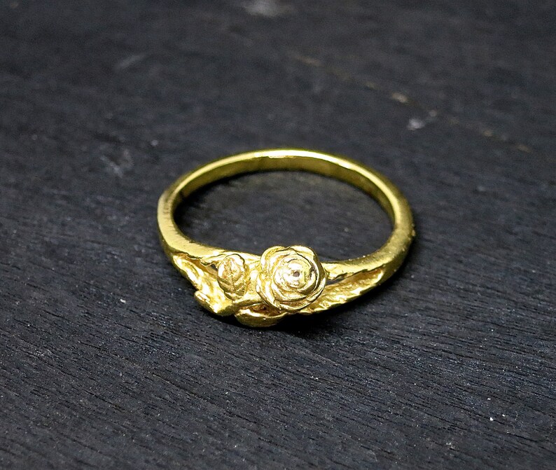 14K gold Rose Ring Delicate Ring Bohemian Jewelry Gold Ring Solid Gold Flower Ring,Rings for Women Boho Ring Unique Rings Womens Ring