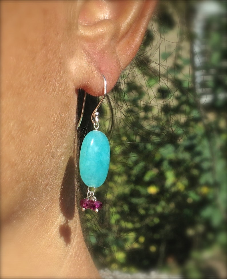 Garnet Earring Handmade Earrings Bohemian Jewelry Best Friend Gift Jewelry Gift Classic Jewelry Gifts For Mom Turquoise Gemstone