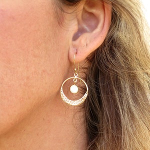 Opal silver earrings, Handmade dangle earrings image 4
