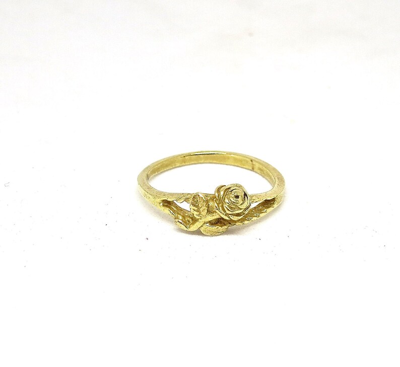 14K gold Rose Ring Delicate Ring Bohemian Jewelry Gold Ring Solid Gold Flower Ring,Rings for Women Boho Ring Unique Rings Womens Ring