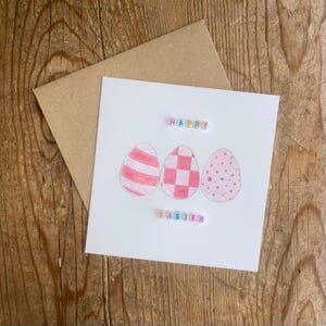 Tarjeta de huevo de Pascua/Hecha a mano/Pintada a mano/Acuarela/Tarjeta de regalo/Tarjeta de felicitación/Feliz Pascua