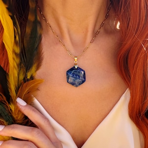 Lapis Lazuli Necklace, Personalized Gold Chains