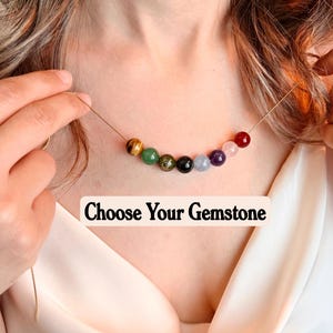 Gemstone Necklace, Choose Your Stone, Natural Stone Jewelry, Minimalist & Dainty Style