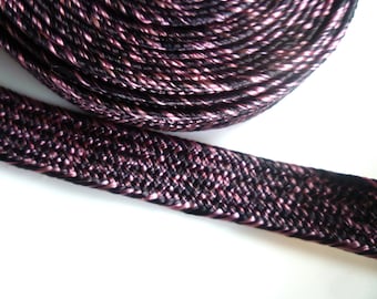 Art silk Moroccan trim, mixed purple , medium/wide  width,  5 metres