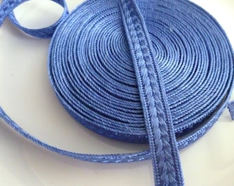 Violet  art silk trim, medium,  raised pattern, textured trim  5 metres