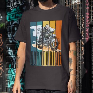 Born to Ride Motorcycle T Shirt | Cool Motorbike Custom T-Shirt | Motorcycle Gift Rider T Shirt Gift for Him for Her Bikers Rider