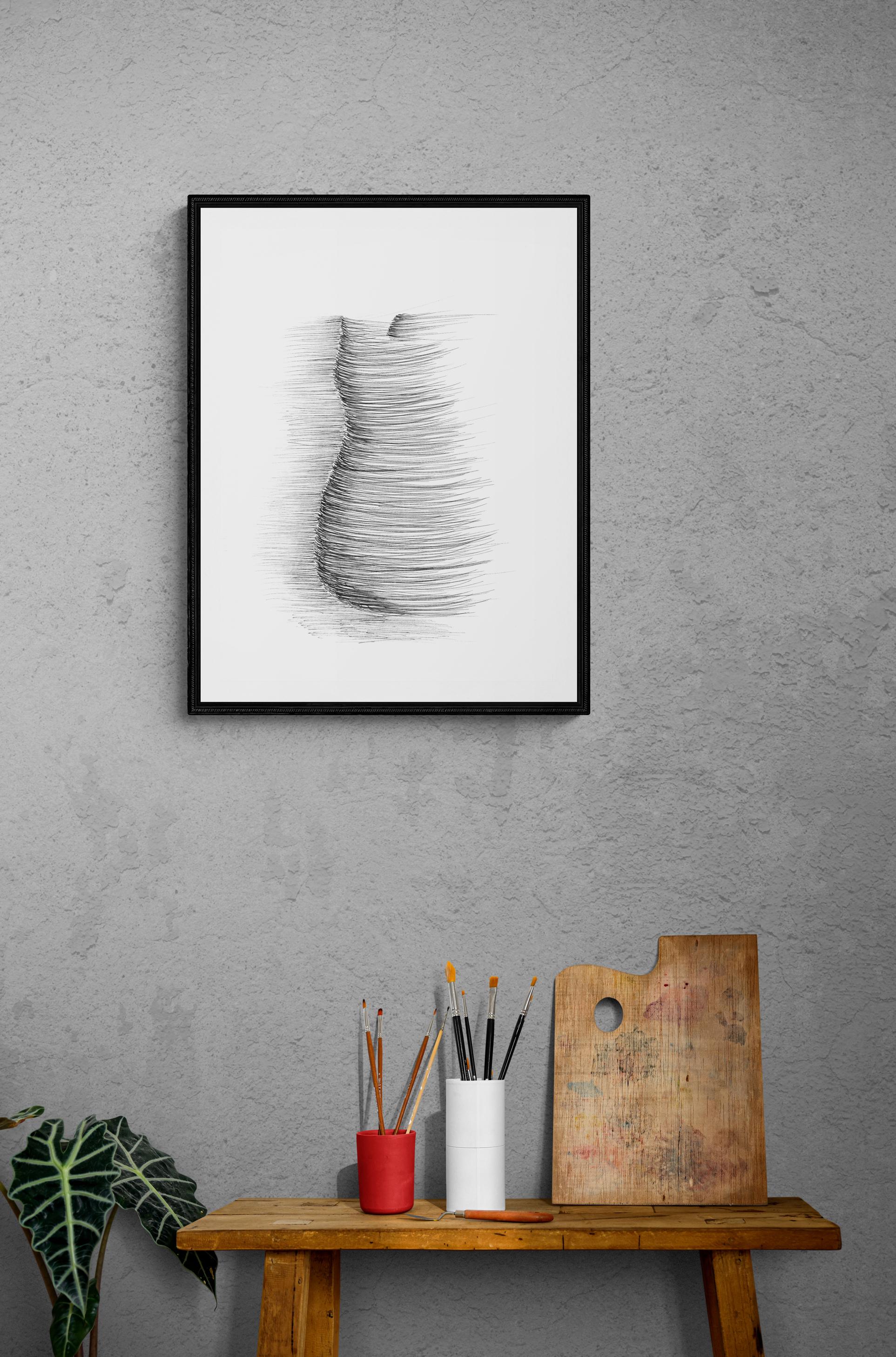 Minimalist Cat Line Art Printable Poster, Black & White Wall Art ...