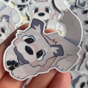 Minecraft Wolf Sticker - Süßes Gamer Geschenk