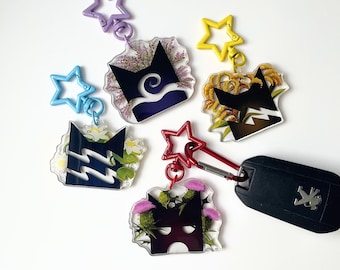 Warrior cats clan keychains - thunderclan, riverclan, windclan, shadowclan symbols