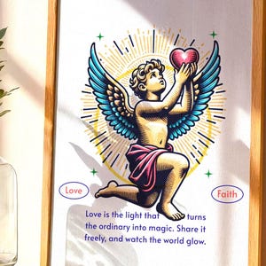 Religious Christian poster, spiritual poster, divine art, well-being poster, motivational digital poster, faith affirmation gift, psychology