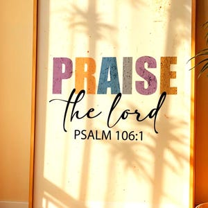 Christian praise poster, biblical poster, faith art, gratitude poster, digital prayer poster, Christian decoration, divine inspiration