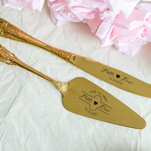 Personalized Wedding Cake Set Custom Engraved Silver Pie Pastry Cutting Kit Anniversary Housewarming Keepsake for Cake shovel, Knife