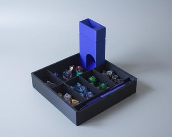 Opbergdoos voor dobbelstenen voor D&D en Pathfinder Ingebouwde Dice Tower Game-accessoires voor op tafel