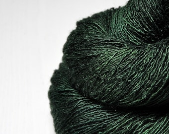 Lost in the coniferous forest - Tussah Silk Lace Yarn - Hand Dyed Yarn - handgefärbte Seide  - Garn handgefärbt - DyeForYarn