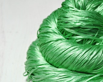 Overdressed salad - Hand Dyed  Silk Tape Lace Yarn - Hand Dyed Yarn - handgefärbte Seide  - Garn handgefärbt – DyeForYarn