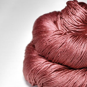 Broken brick - Silk Fingering Yarn - hand dyed by DyeForYarn - color: terracotta red brown