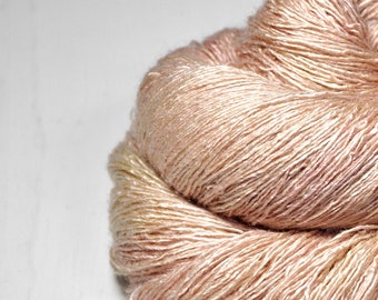 Nasty piglet OOAK - Tussah Silk Lace Yarn - Hand Dyed Yarn - handgefärbte Seide  - Garn handgefärbt - DyeForYarn