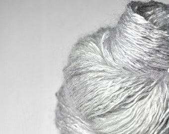 Silver ghost - Silk / Super Kid Mohair / Polyamide Sport Yarn - Hand Dyed Yarn - handgefärbte Seide  - Garn handgefärbt - DyeForYarn