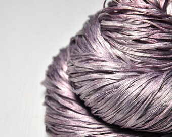 Rose which must not be named - Hand Dyed Silk Tape Lace Yarn - Hand Dyed Yarn - handgefärbte Seide - Garn handgefärbt - DyeForYarn