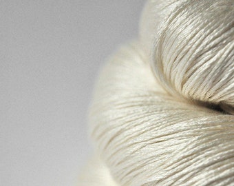 Ghost - natural undyed Silk Lace Yarn- Garn ungefärbt - DyeForYarn