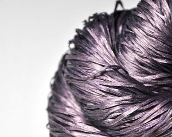 Dried chive flower OOAK - Hand Dyed  Silk Tape Lace Yarn - Hand Dyed Yarn - handgefärbte Seide - Garn handgefärbt - DyeForYarn