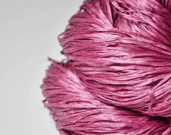 Hard raspberry candy - Hand Dyed  Silk Tape Lace Yarn - Hand Dyed Yarn - handgefärbte Seide  - Garn handgefärbt – DyeForYarn