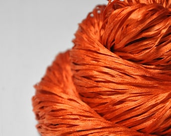 Red-hot metal  - Hand Dyed  Silk Tape Lace Yarn - Hand Dyed Yarn - handgefärbte Seide  - Garn handgefärbt – DyeForYarn