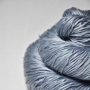 May include: A skein of soft, blue yarn, perfect for knitting or crocheting.