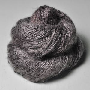 Faded black walnut floor Silk / Mohair / Polyamide Sport Yarn Hand Dyed Yarn handgefärbte Seide Garn handgefärbt DyeForYarn image 2