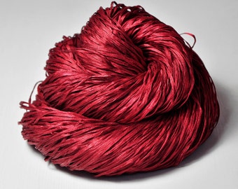 Blood queen - Red Silk Tape Lace Yarn - Hand Dyed Yarn - handgefärbte Seide - Garn handgefärbt – DyeForYarn