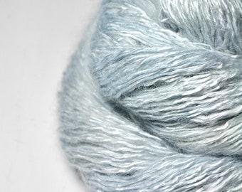 Dissipating icy mist (2) - Silk / Mohair / Polyamide Sport Yarn - Hand Dyed Yarn - handgefärbte Seide  - Garn handgefärbt - DyeForYarn