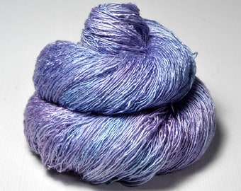 Dream on a cloud OOAK - Tussah Silk Lace Yarn - Hand Dyed Yarn - handgefärbte Seide  - Garn handgefärbt - DyeForYarn