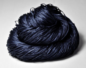 My heart is blue - Hand Dyed  Silk Tape Lace Yarn - Hand Dyed Yarn - handgefärbte Seide  - Garn handgefärbt – DyeForYarn