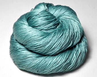 Severely tarnished turquoise - Silk Lace Yarn - Hand Dyed Yarn - handgefärbte Seide - handdyed silk lace yarn - DyeForYarn