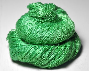 Happy Tree Friends OOAK - Tussah Silk Lace Yarn - Hand Dyed Yarn - handgefärbte Seide  - Garn handgefärbt - DyeForYarn