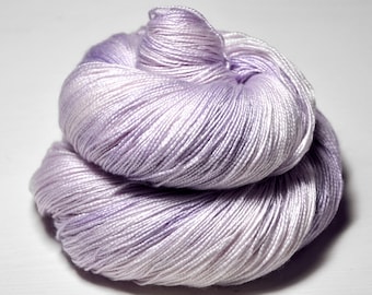 Clumpy fabric softener - Silk / Merino Lace Yarn superwash - hand dyed by DyeForYarn - color: pale lavender purple