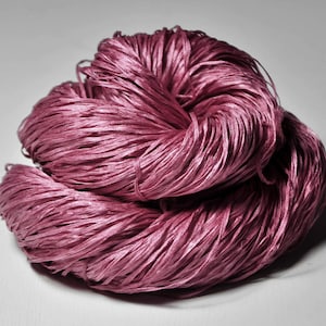 Barbie's forgotten dress - Hand Dyed  Silk Tape Lace Yarn -  Purple Hand Dyed Yarn - Garn handgefärbt - DyeForYarn