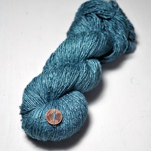 Hazy winter sky Tussah Silk Fingering Yarn Hand Dyed Yarn handgefärbte Seide Garn handgefärbt DyeForYarn image 3