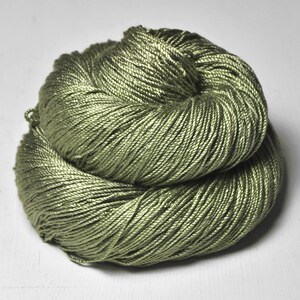 Smältande pistaschglass - Cordonnette Silk Fingering Garn - handgefärbte Seide - Garn handgefärbt - DyeForYarn