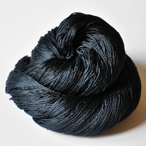 A dark storm is coming Silk Lace Yarn LSOH Hand Dyed Yarn handgefärbte Seide handdyed silk lace yarn image 2