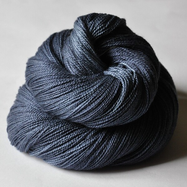 Stormy shadows OOAK- Silk/Merino Yarn Lace weight
