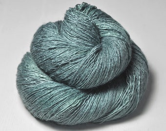 Rain in a graveyard - Tussah Silk Lace Yarn - Hand Dyed Yarn - handgefärbte Seide  - Garn handgefärbt - DyeForYarn