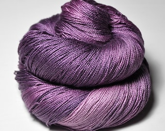 Molding blueberry cream cheese - Silk / Merino Lace Yarn superwash - hand dyed by DyeForYarn - color: berry purple